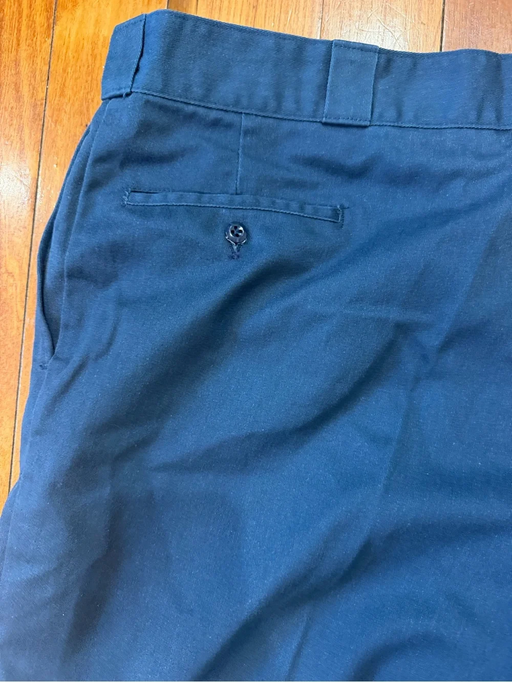 Vintage Dickies 874 Work Pants 44x32 Navy Made in USA 65/35 Workwear